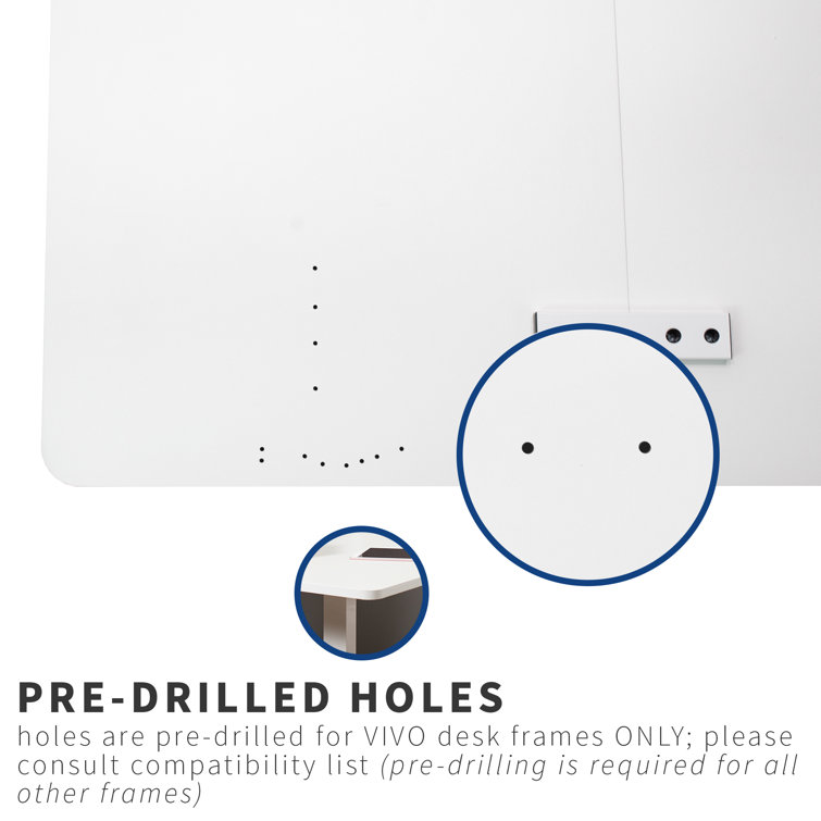 Modern White 71" Universal Sit-Stand Desk Top