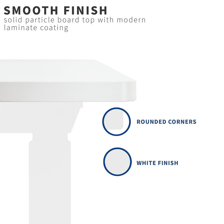 Modern White 71" Universal Sit-Stand Desk Top