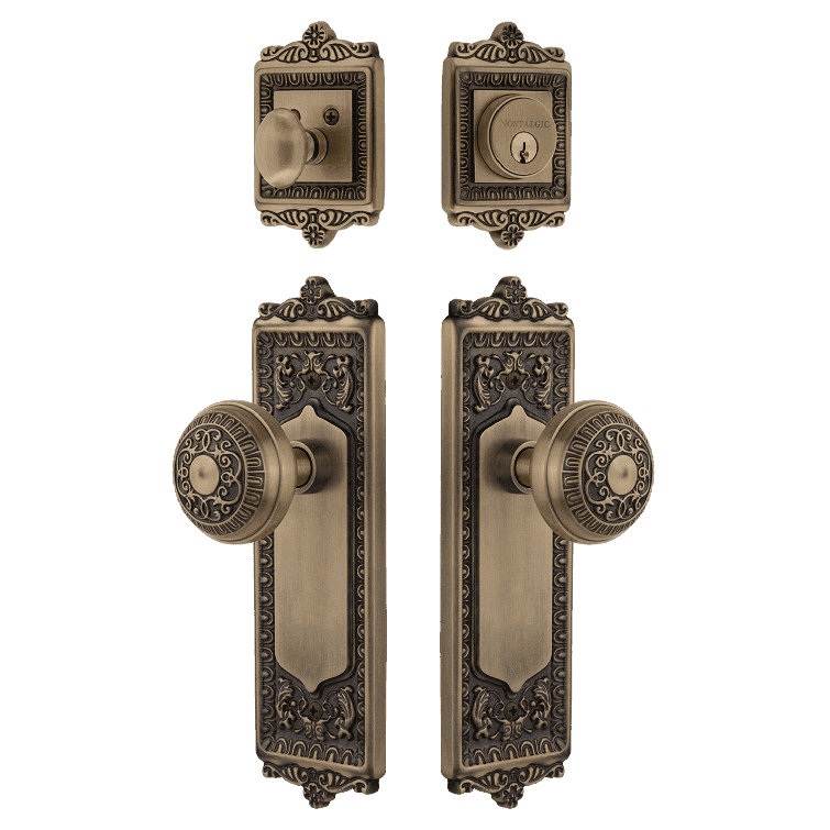 Nostalgic Warehouse Egg & Dart Entry Set with Egg & Dart Knob