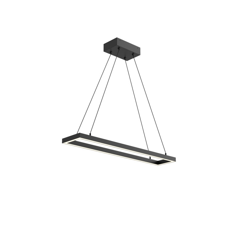 Sleek Black Aluminum LED Island Light with Soft Luminance