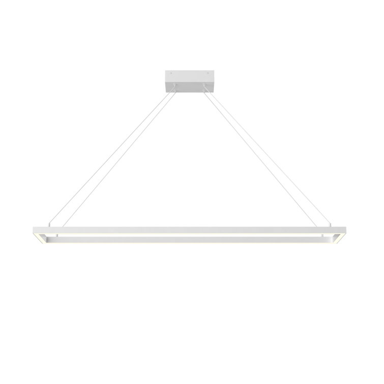 Piazza 47" White Glass LED Pendant Light
