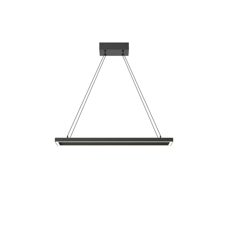 Sleek Black Aluminum LED Island Light with Soft Luminance