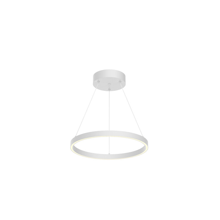 White Aluminum LED Geometric Pendant Light