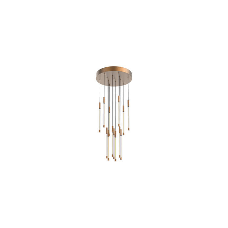 Motif Chrome 13-Light LED Cluster Pendant with Glass Accents