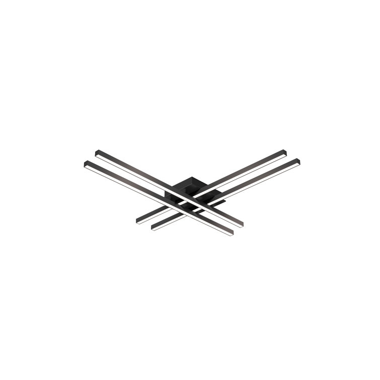 Black Brushed Nickel 31.25" LED Flush Mount Ceiling Light