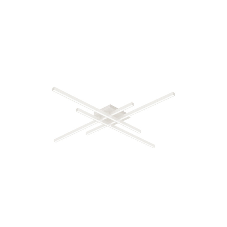 White Aluminum Modern LED Flush Mount Light