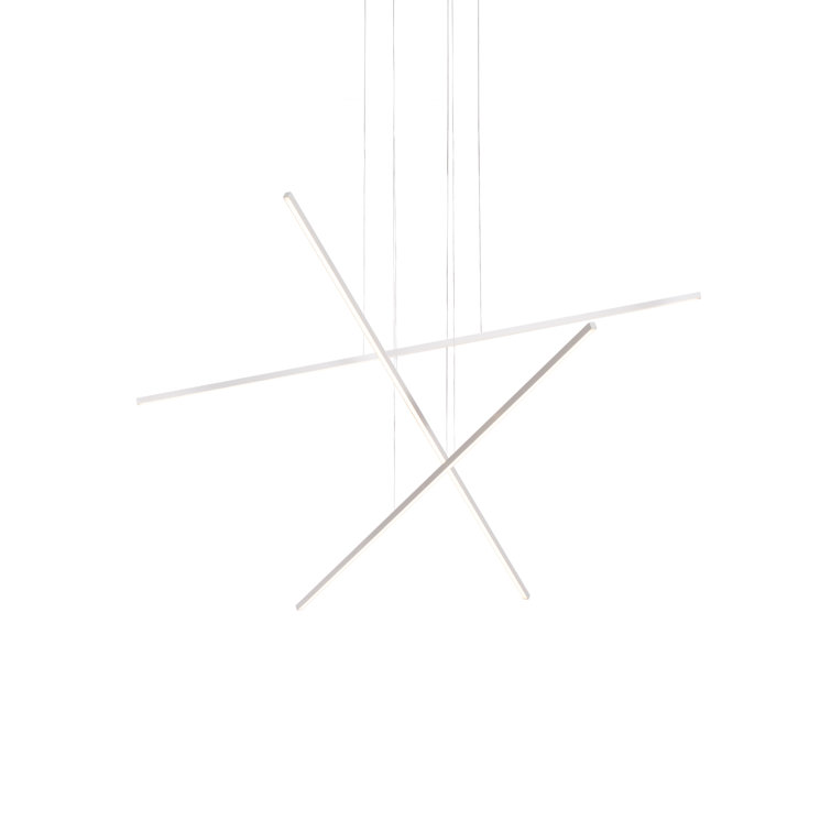 Vega Minor Sleek Aluminum 41'' LED Linear Kitchen Pendant - White