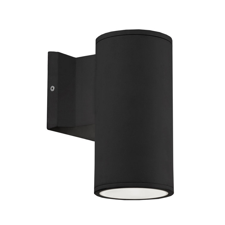 Nordic Black Aluminum Cylinder LED Wall Sconce, 7" Height