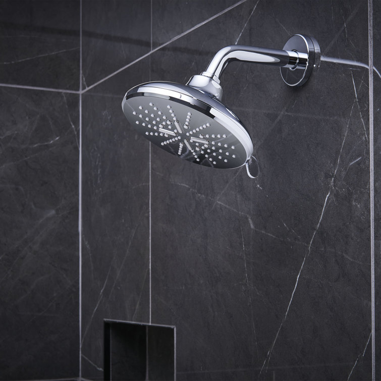 Chrome 3-Setting Wall Mounted Rain Shower Head