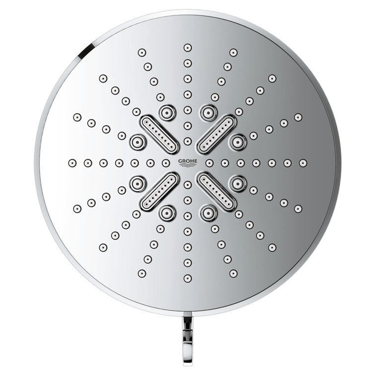 Chrome 3-Setting Wall Mounted Rain Shower Head