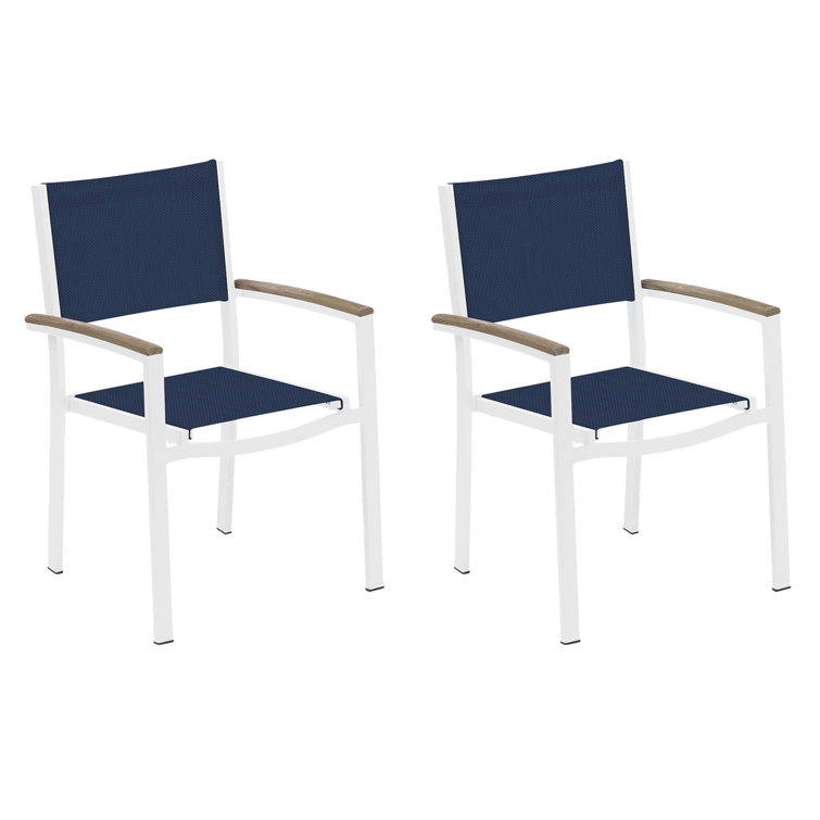 Carbon Aluminum Frame Modern Outdoor Dining Chair Set