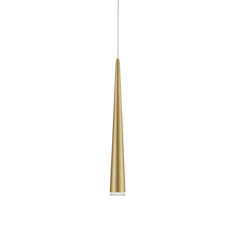 Mini Brushed Nickel and Gold LED Glass Pendant Light