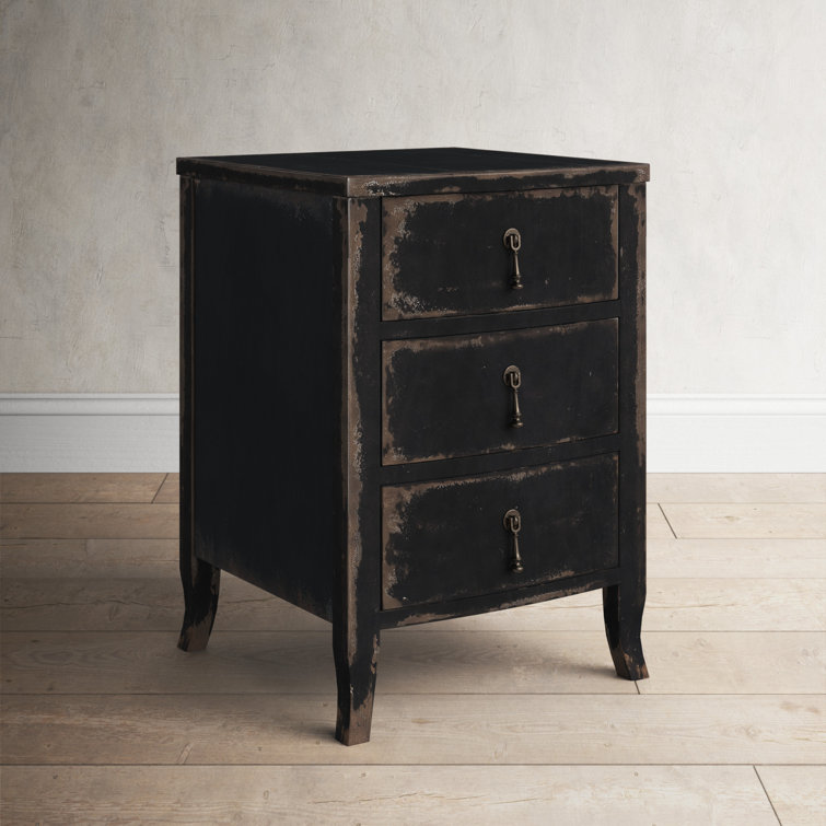 Blandy Rustic Heirloom 3-Drawer Nightstand