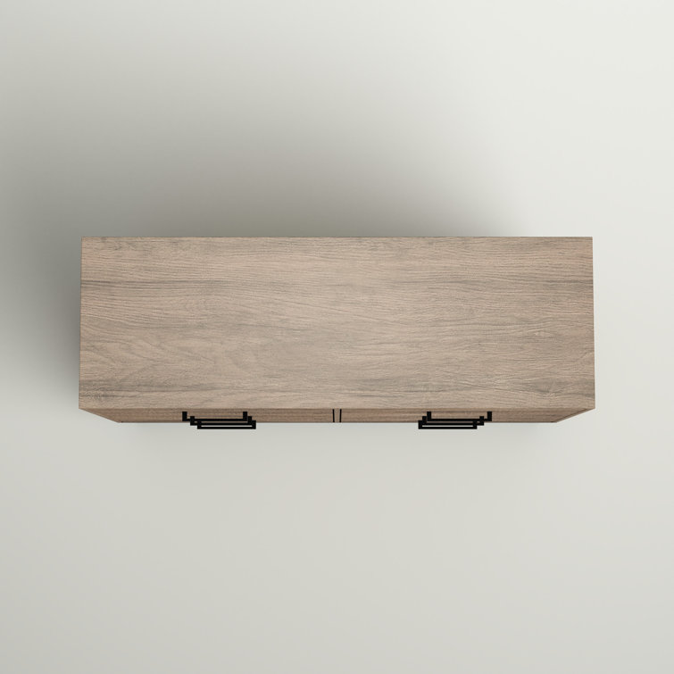 Weathered Oak Farmhouse Double Dresser with Metal Accents