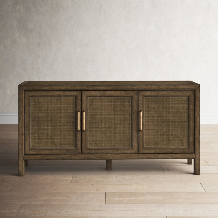 Transitional Sundance Large Brown Rattan Media Console