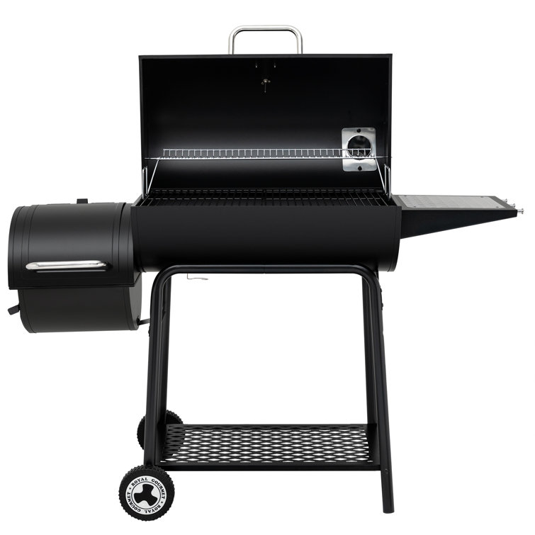 Royal Gourmet 54" Black Barrel Charcoal Grill with Smoker