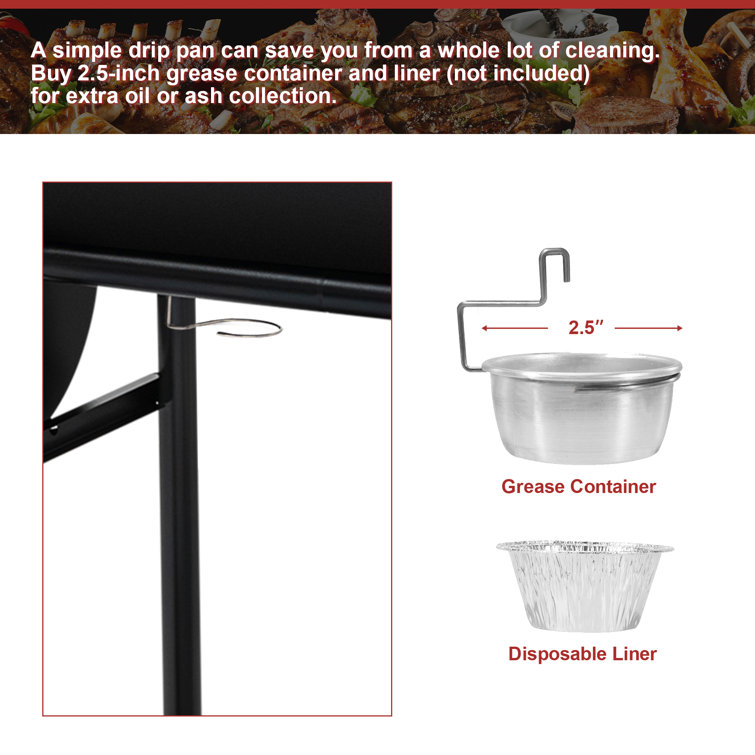 Royal Gourmet 54" Black Barrel Charcoal Grill with Smoker