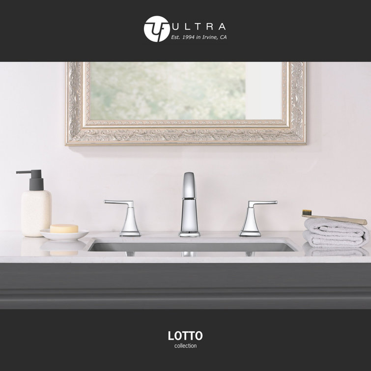 Lotto Chrome Polished Widespread 2-Handle Bathroom Faucet