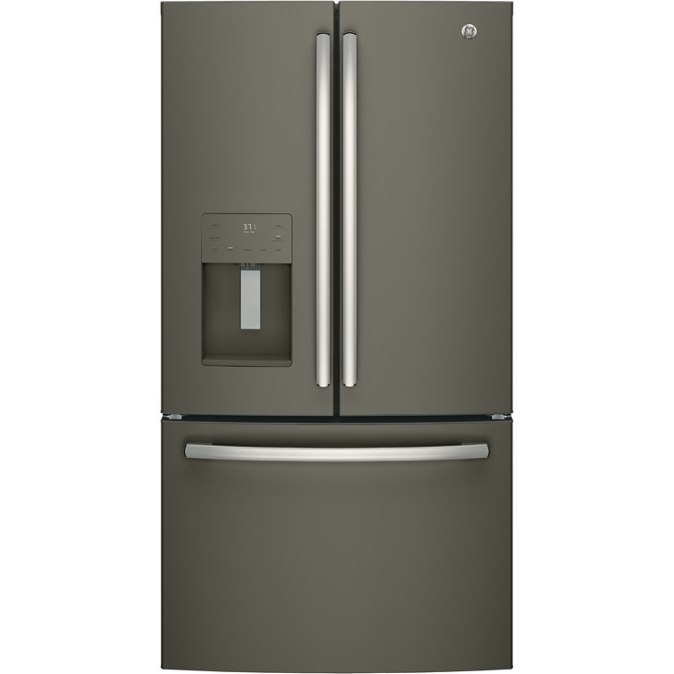 Slate French Door Refrigerator with Ice Maker and LED Lighting