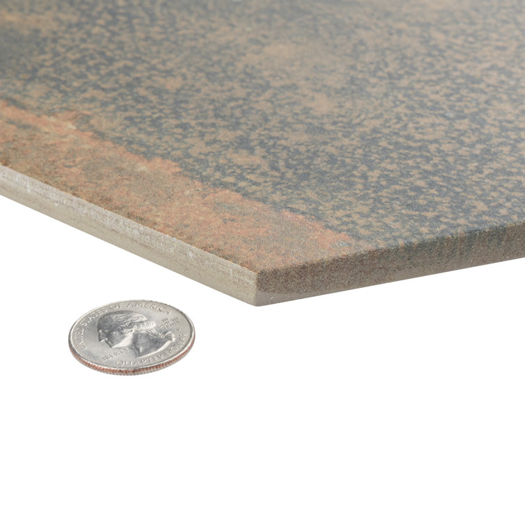 Maheno Hex 9.88" x 8.63" Matte Porcelain Wall & Floor Tile