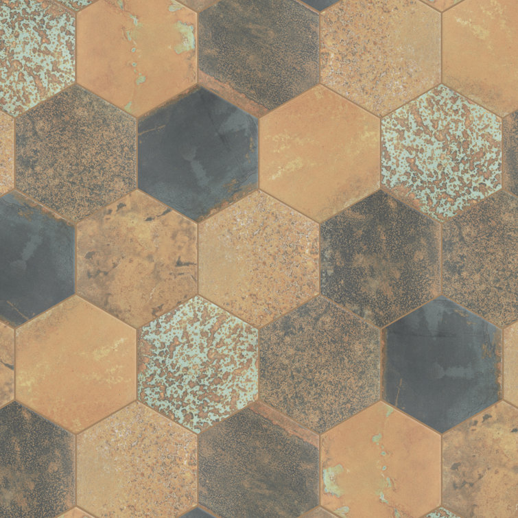 Maheno Hex 9.88" x 8.63" Matte Porcelain Wall & Floor Tile