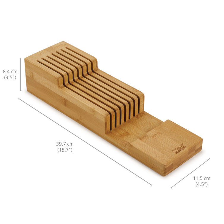 Drawer Store Bamboo 2-tier Knife Organizer