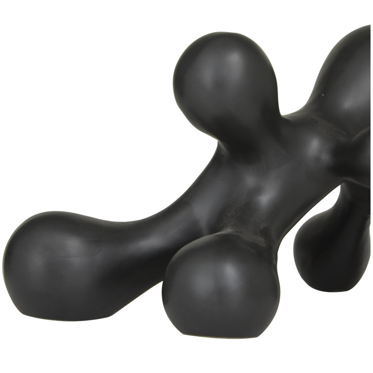 Black Porcelain Abstract Decorative Sculpture