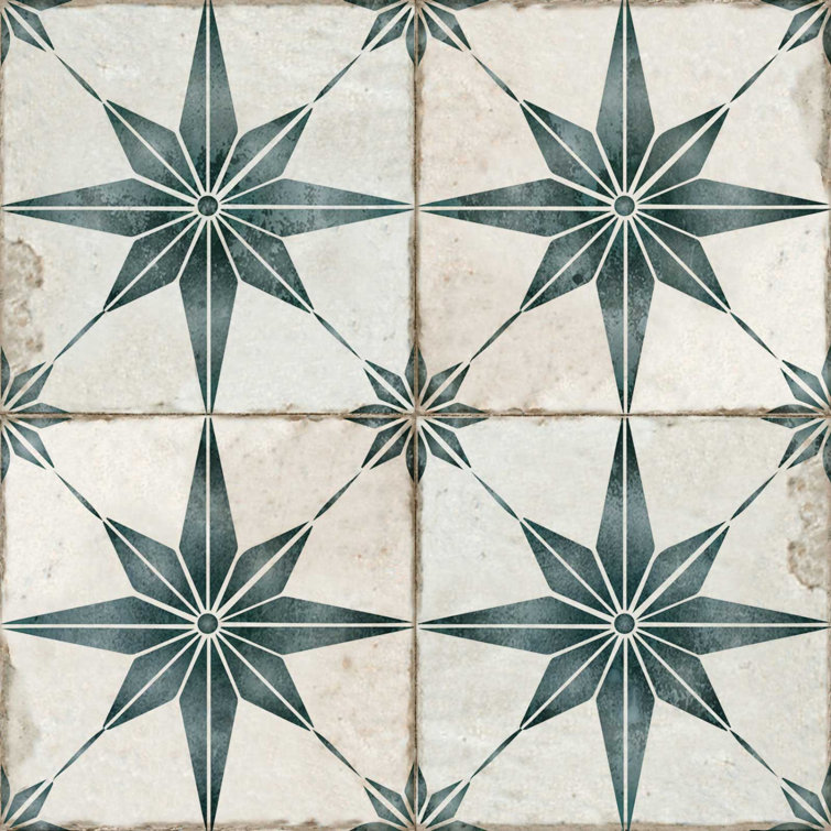 Green and White Vinyl Peel and Stick Mosaic Wall Tiles