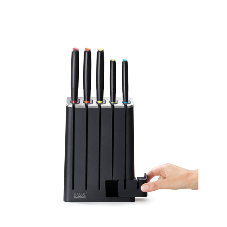 Joseph Joseph Joseph Joseph Elevate SlimBlock 5-Piece Knife Set and Sharpener