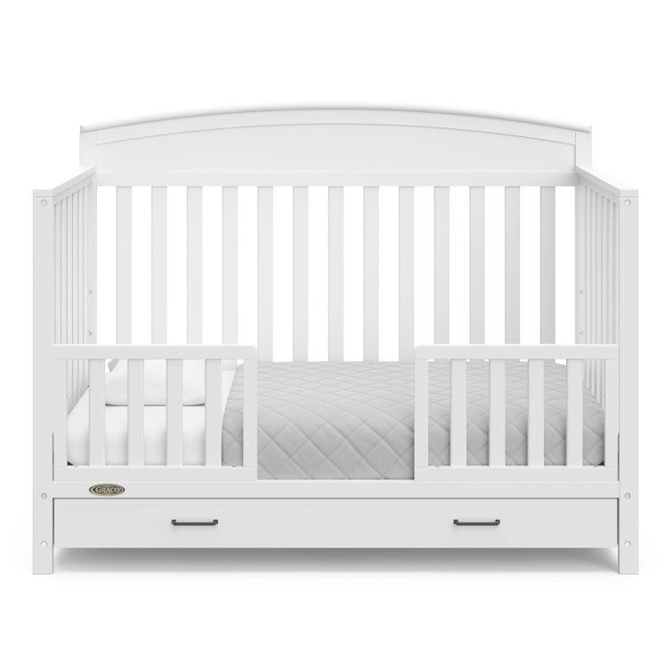 White Pine 5-in-1 Convertible Crib with Drawer