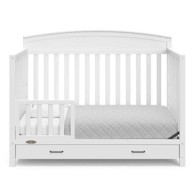 White Pine 5-in-1 Convertible Crib with Drawer