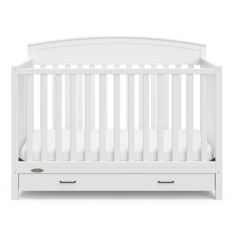 White Pine 5-in-1 Convertible Crib with Drawer