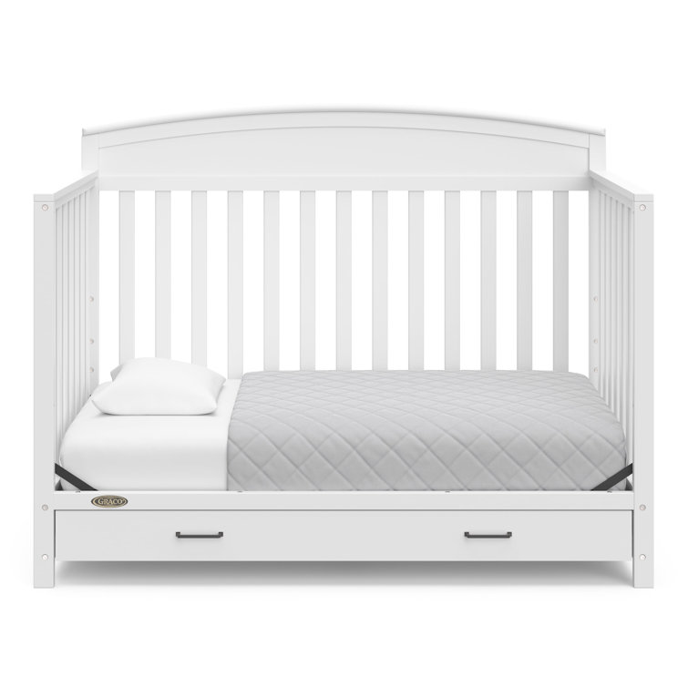 White Pine 5-in-1 Convertible Crib with Drawer