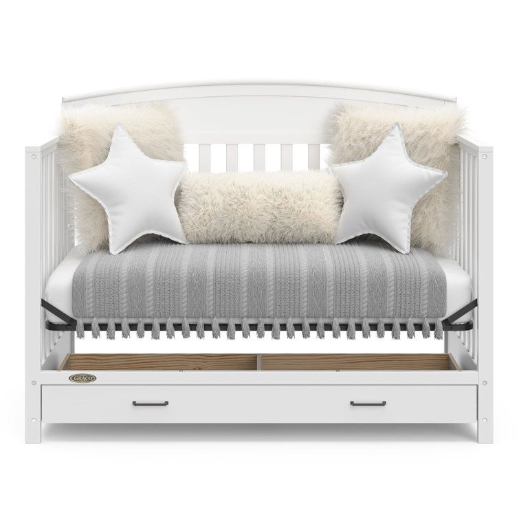 White Pine 5-in-1 Convertible Crib with Drawer