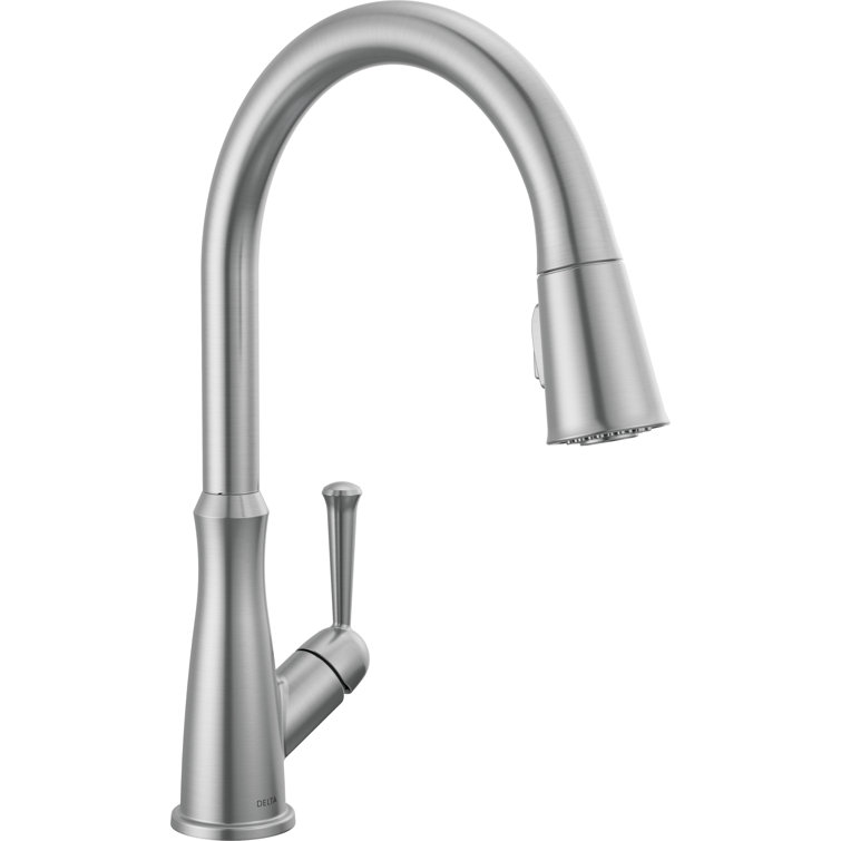 Arctic Stainless Steel Pull-Down Kitchen Faucet with Magnetic Docking