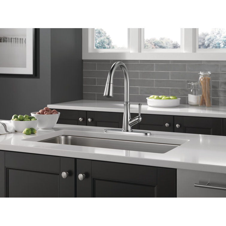 Arctic Stainless Steel Pull-Down Kitchen Faucet with Magnetic Docking