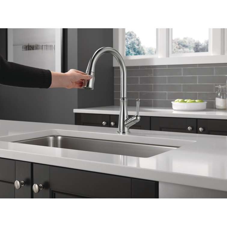 Arctic Stainless Steel Pull-Down Kitchen Faucet with Magnetic Docking
