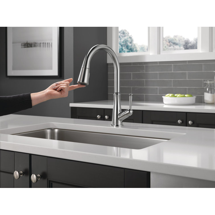 Arctic Stainless Steel Pull-Down Kitchen Faucet with Magnetic Docking