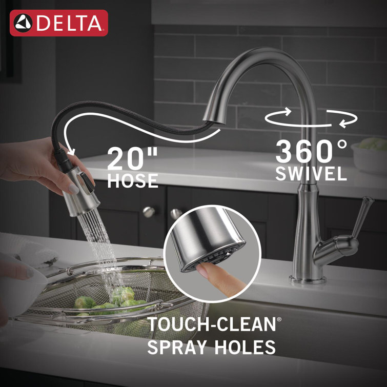 Arctic Stainless Steel Pull-Down Kitchen Faucet with Magnetic Docking