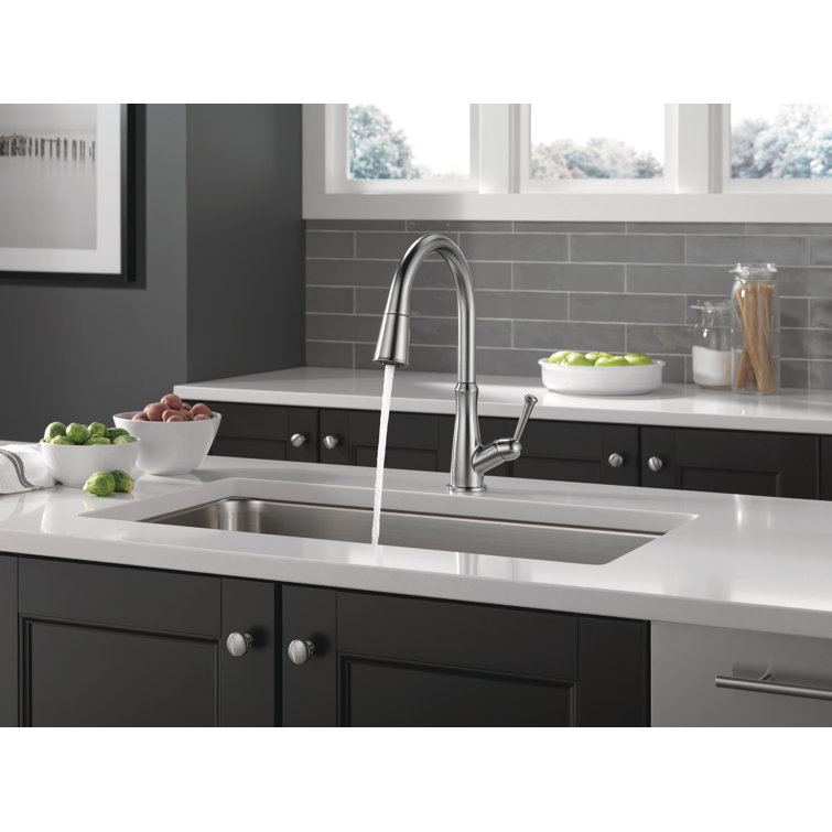 Arctic Stainless Steel Pull-Down Kitchen Faucet with Magnetic Docking