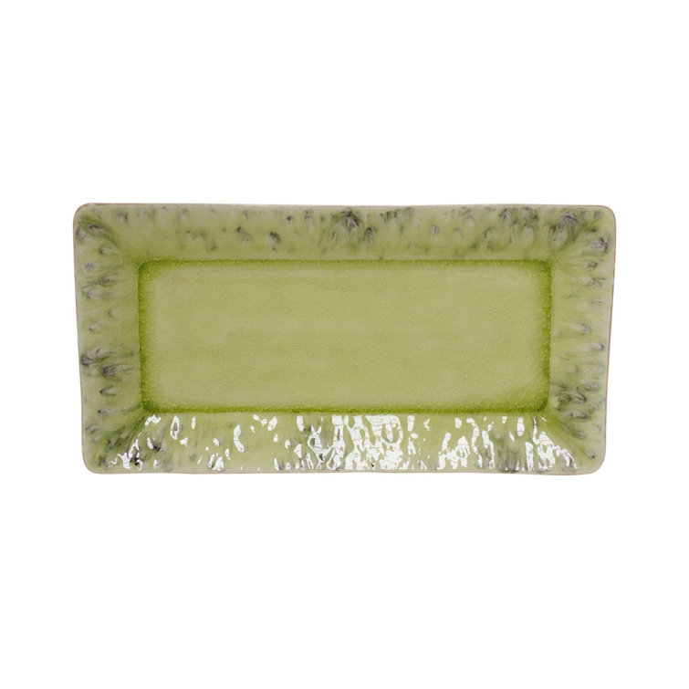 Madeira Blue 13.25" Rectangular Stoneware Tray