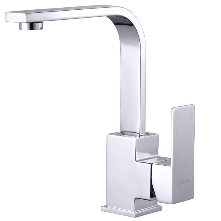 Polished Chrome Single Handle Bar Faucet with Stainless Steel