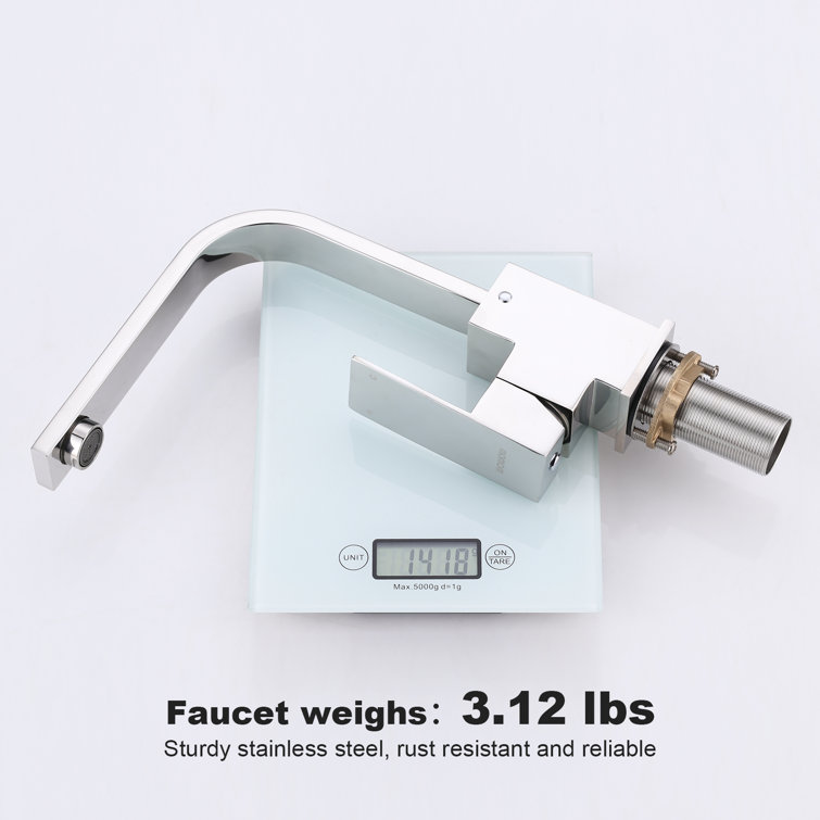 Polished Chrome Single Handle Bar Faucet with Stainless Steel