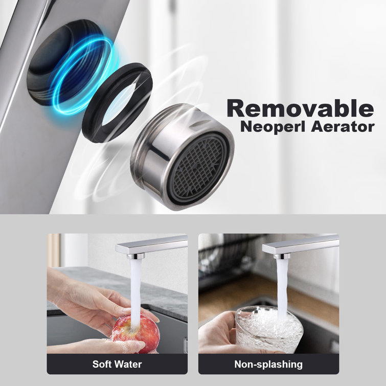 Polished Chrome Single Handle Bar Faucet with Stainless Steel