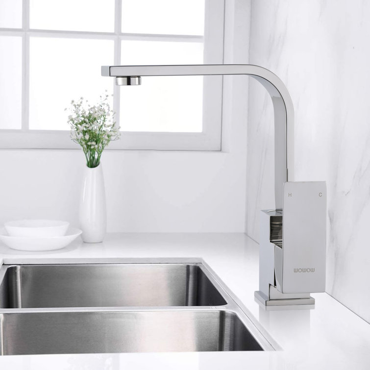 Polished Chrome Single Handle Bar Faucet with Stainless Steel