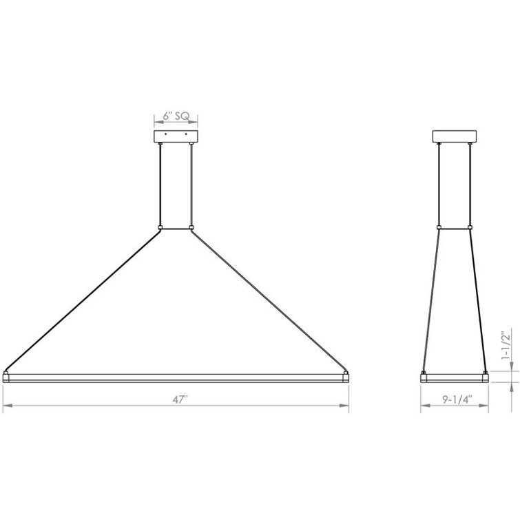 Stix Bright Satin Aluminum LED Pendant Light for Indoor/Outdoor