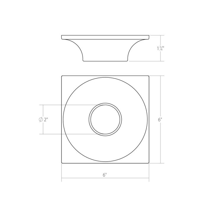 Satin Black 6-Inch LED Flush Mount Light
