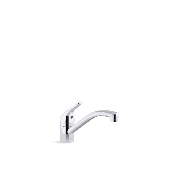 Polished Chrome Single Handle Kitchen Faucet with Lever