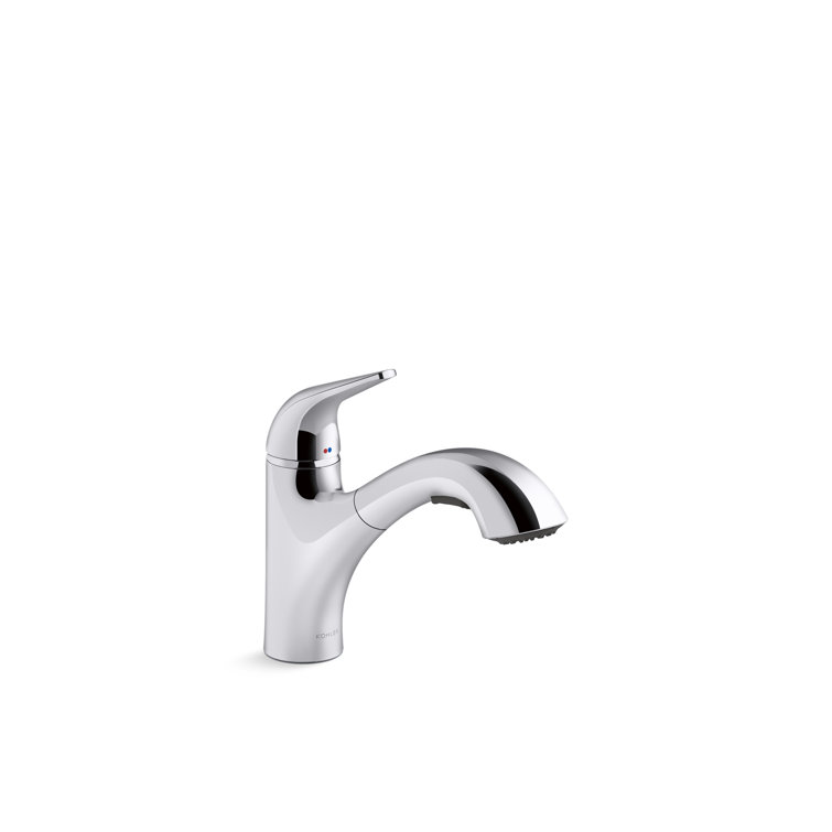 Polished Chrome Single-Handle Pull-Out Kitchen Faucet