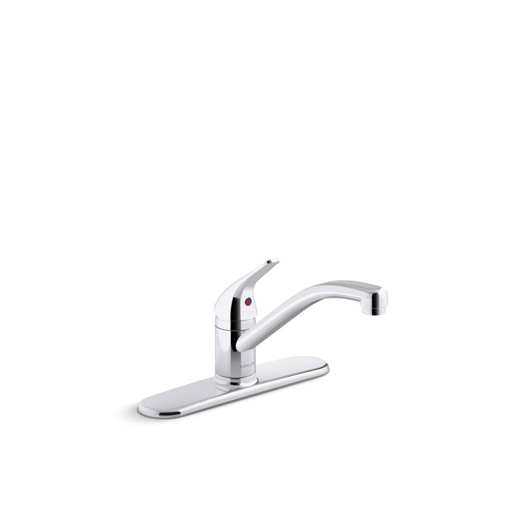 Polished Chrome Single Handle Kitchen Faucet with Lever